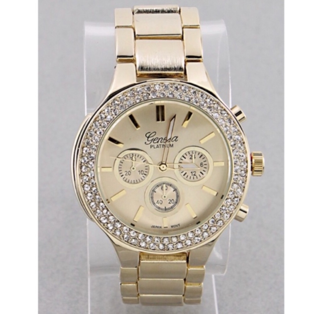 Gold Crystal Watch - Picture 1 of 7